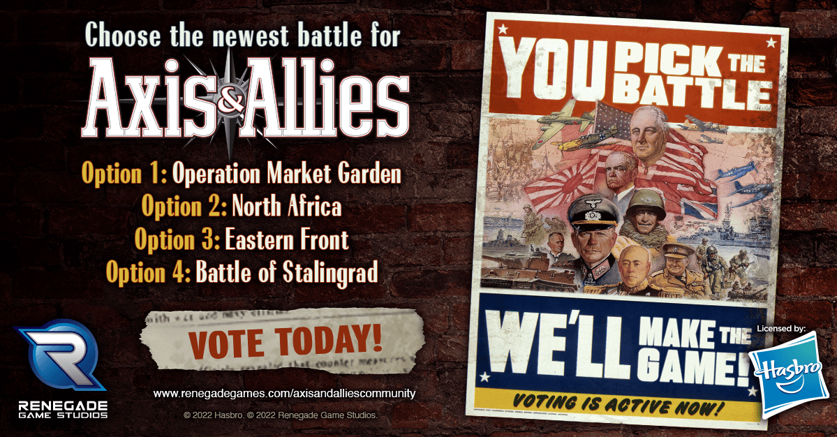 Axis & Allies making a return with re-print, new entry and world championship!